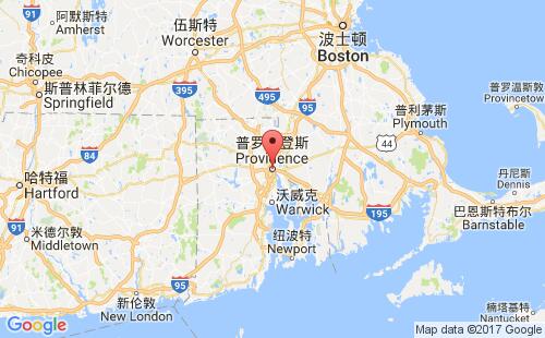 美国海运港口普罗维登斯providence,ri港口地图