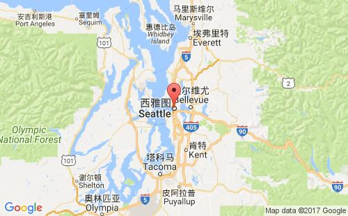 美国海运港口西雅图seattle,wa港口地图