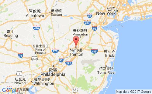 美国海运港口特伦顿trenton港口地图